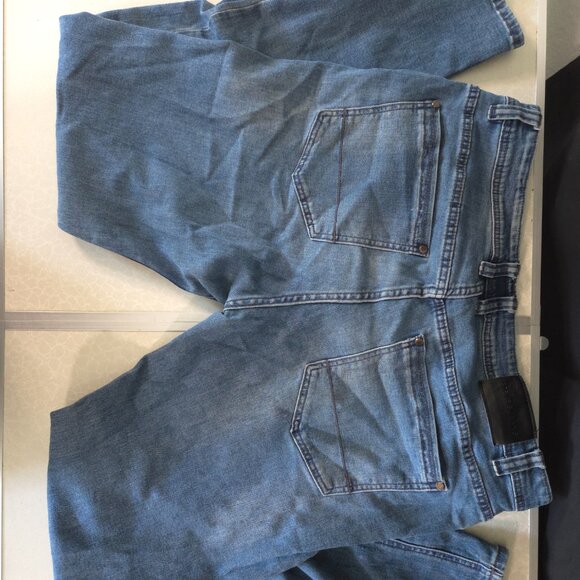 Steve's Jeans Mens 32x32 Blue Slim Fit Straight Light Wash Stretch Zipper Pocket - Picture 10 of 13